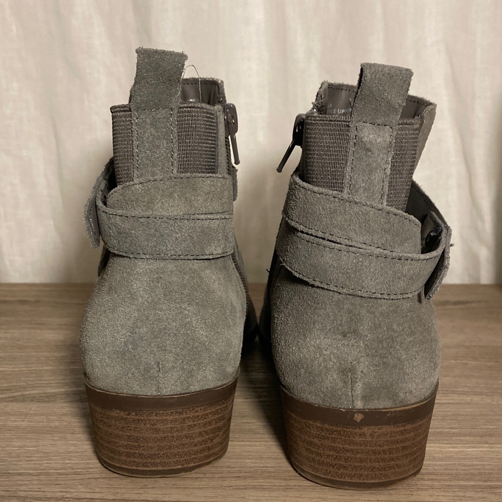 Kensie Gemella Charcoal Suede leather Ankle Booties 9 - Picture 6 of 15